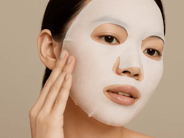 beauty care coreana con maschera in tessuto