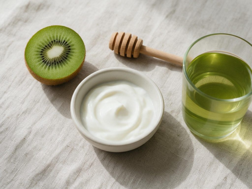 Immagine di supporto: ingredienti naturali per la pelle: oli, piante e alimenti