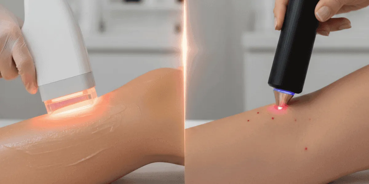 confronto tra luce pulsata o laser